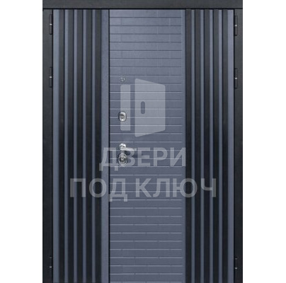 Двухстворчатая премиум-входная стальная дверь для кирпичного дома ДПК-12519